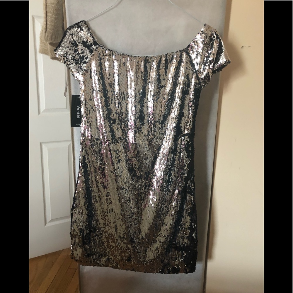 Venti6 from Italy Reversible Sequin Dress